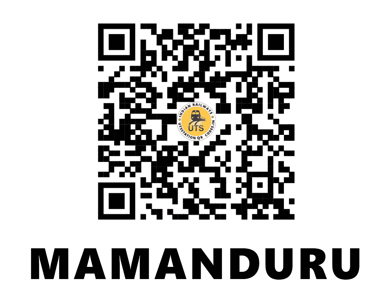 UTS QR Code for MAMANDURU - MRM - SC (ANDHRA PRADESH)